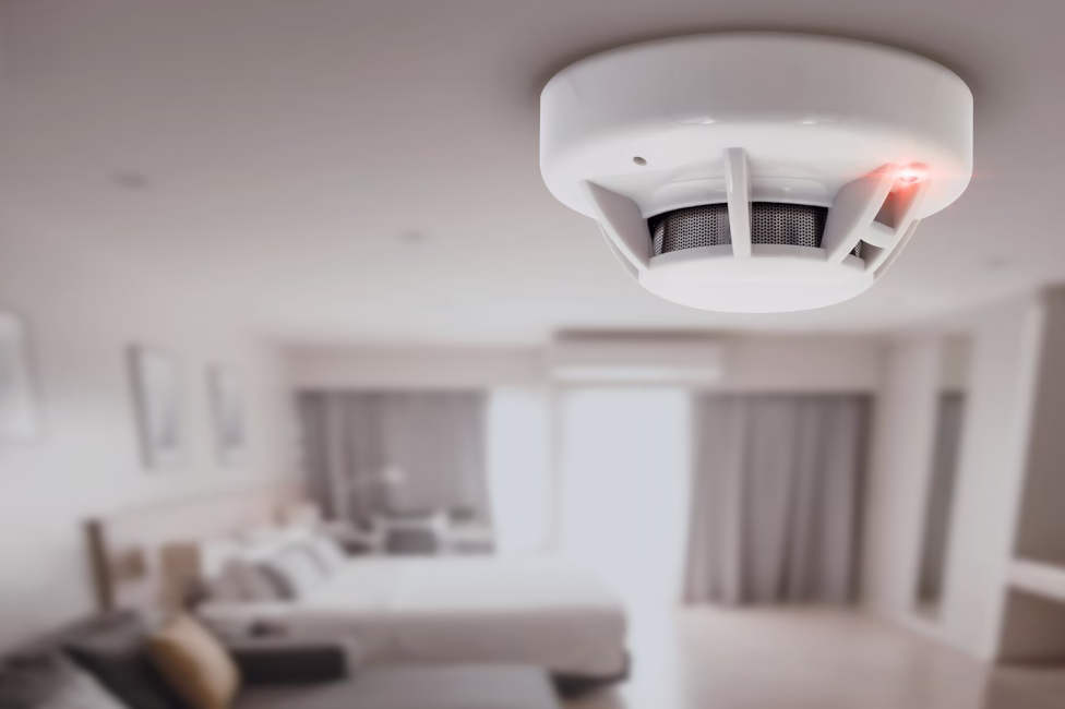 fire safety in hotel, smoke alarm in hotel room